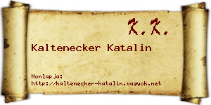 Kaltenecker Katalin névjegykártya